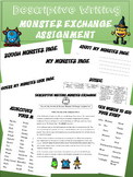 Descriptive Writing Monster Exchange Assignment | HALLOWEE