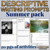 End of Year Descriptive Writing tasks for Summer