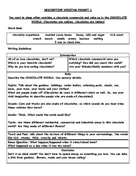 descriptive writing by live life learning teachers pay teachers