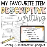 Back to School Descriptive Writing & Presentation Project 