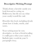 Descriptive Writing Prompt: Candy Writing!