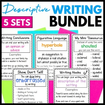 Preview of Descriptive Writing Strategies Posters Narrative and Informational Writing ELA