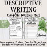 Descriptive Writing Unit  | Lesson Plans, Activities, Worksheets, Anchor Charts