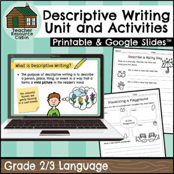 Preview of Descriptive Writing Unit and Activities (Grade 2/3 Language)