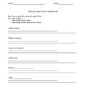 Descriptive Writing Worksheets | Teachers Pay Teachers