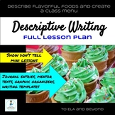 Descriptive writing lesson plan sensory language imagery s