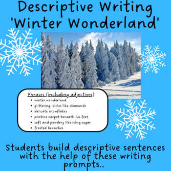 Preview of Descriptive writing prompt - Christmas Winter Wonderland