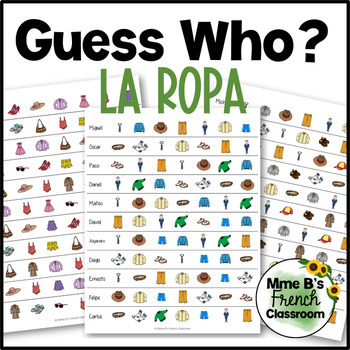 Descubre 1 Lección 6: Guess Who? La ropa Spanish clothing partner game