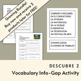 GROWING BUNDLE Descubre 2 Full Year Vocabulary Info-Gap Pa