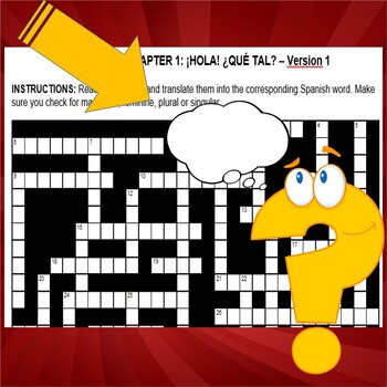 Descubre/Vistas 1: Lección 1: ¡Hola ¿Qué tal? Crossword puzzles with KEY