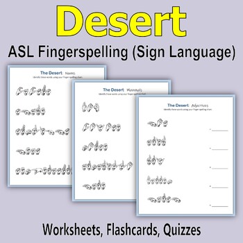 Preview of Desert - ASL Fingerspelling (Sign Language)