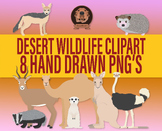 Png Desert Animal Clip Art - 8 Hand Drawn Wild Animal Illu