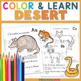 Desert Animal Coloring and Science Worksheets