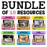 Digital Desert Animal Reading Comprehension Activities Bun