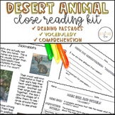 Close Reading Passages, Vocabulary and Comprehension:  Des