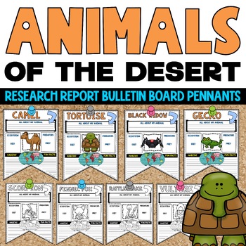 Preview of Desert Animal Report Research Project Informational Bulletin Board