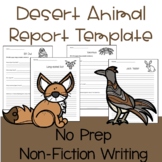 Desert Animal Research Report Template for Non-fiction Writing