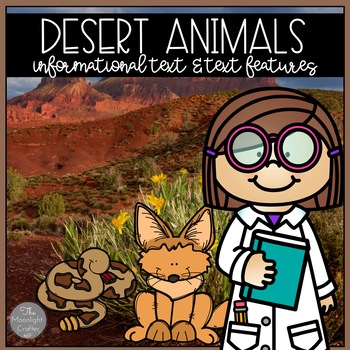 Preview of Distance Learning Science Unit Desert Animal Research and Text Features Study