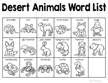 Writing About Desert Animals by First Grade Schoolhouse | TPT
