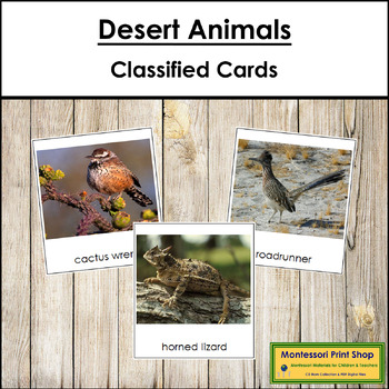 Montessori Desert Animal Teaching Resources | TPT