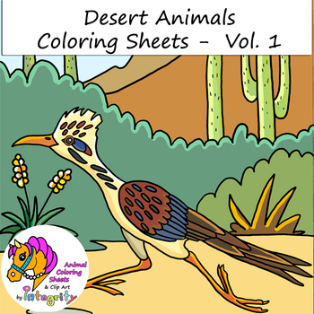 Preview of Desert Animals Coloring Pages - Vol. 1 - Sonoran Desert - Western Plains
