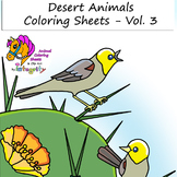 Desert Animals Coloring Pages - Vol. 3 - Sonoran Desert - 