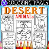 Desert Animals Coloring Pages & Writing Paper Art Activiti