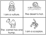 Desert Animals Early Emergent Reader Reading Activity Cards.