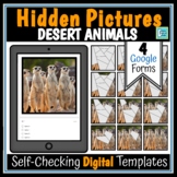 Desert Animals Editable Hidden Picture Digital Google Form