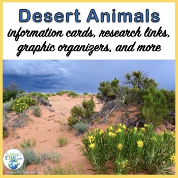 Preview of Desert Animals Information Cards and Research Project