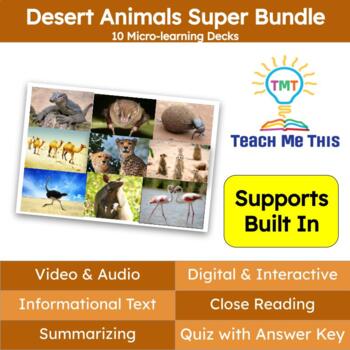Preview of Desert Animals Informational Text Reading Passage and Activities Super Bundle