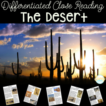Preview of Desert Animals Nonfiction Close Reading with Differentiated Texts