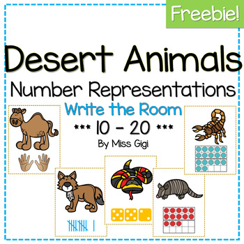 BIOMES - Desert Animals - Number Representations - 10-20 - Freebie by Miss  Gigi