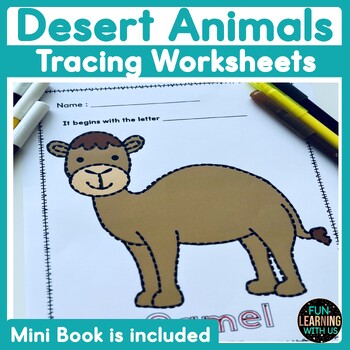 Desert Animals: Animals coloring books for kids ages 2-4 : Funny