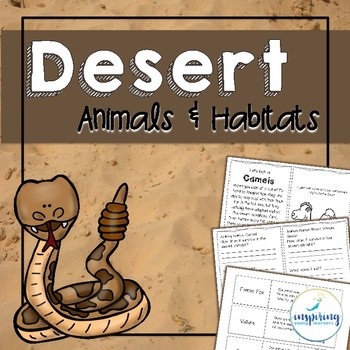 Preview of Desert Animals and Habitat Unit
