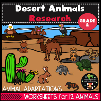 Second Grade Animal Research Project - Desert Habitat Worksheets