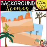 Desert Background Scenes and clipart Google Slides & Boom Cards