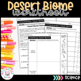 Desert Biome Worksheets | Biomes and Ecosystems | Life Science 
