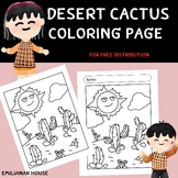 Desert Cactus Coloring page: Coloring sheet (for free dist