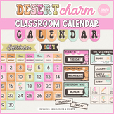 Desert Charm Editable Classroom Calendar Display + Weather