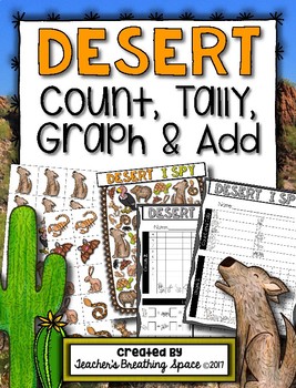 Preview of Desert Count, Tally, Graph and Add  |  Desert Graphing Math Center