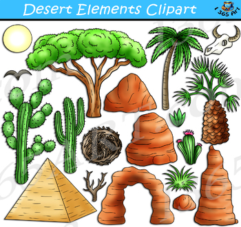 Preview of Desert Elements Clipart