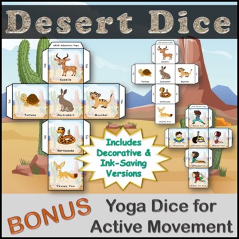 Kids Yoga Dice Games, Set #1, 24 Different Poses Included