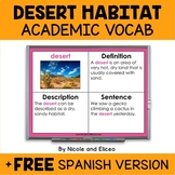 Desert Habitat Projectable Academic Vocabulary