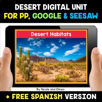 Preview of Desert Animal Habitats Digital Activities for Google and Seesaw + FREE Spanish