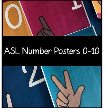 Preview of 'Desert Jewel' Colorful Jewel-Toned ASL Number Posters 0-10