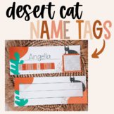 Desert Kitty Name Tags with Place Value + Multiplication C