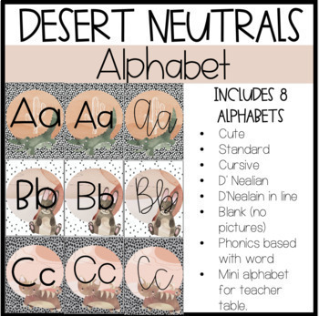 Preview of Desert Neutrals Collection "The One With ALL The Alphabets"