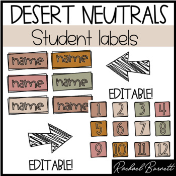 Preview of Desert Neutrals Collection: The One With The Student Labels