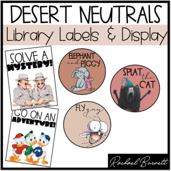 Preview of Desert Neutrals Library Labels & Board Display